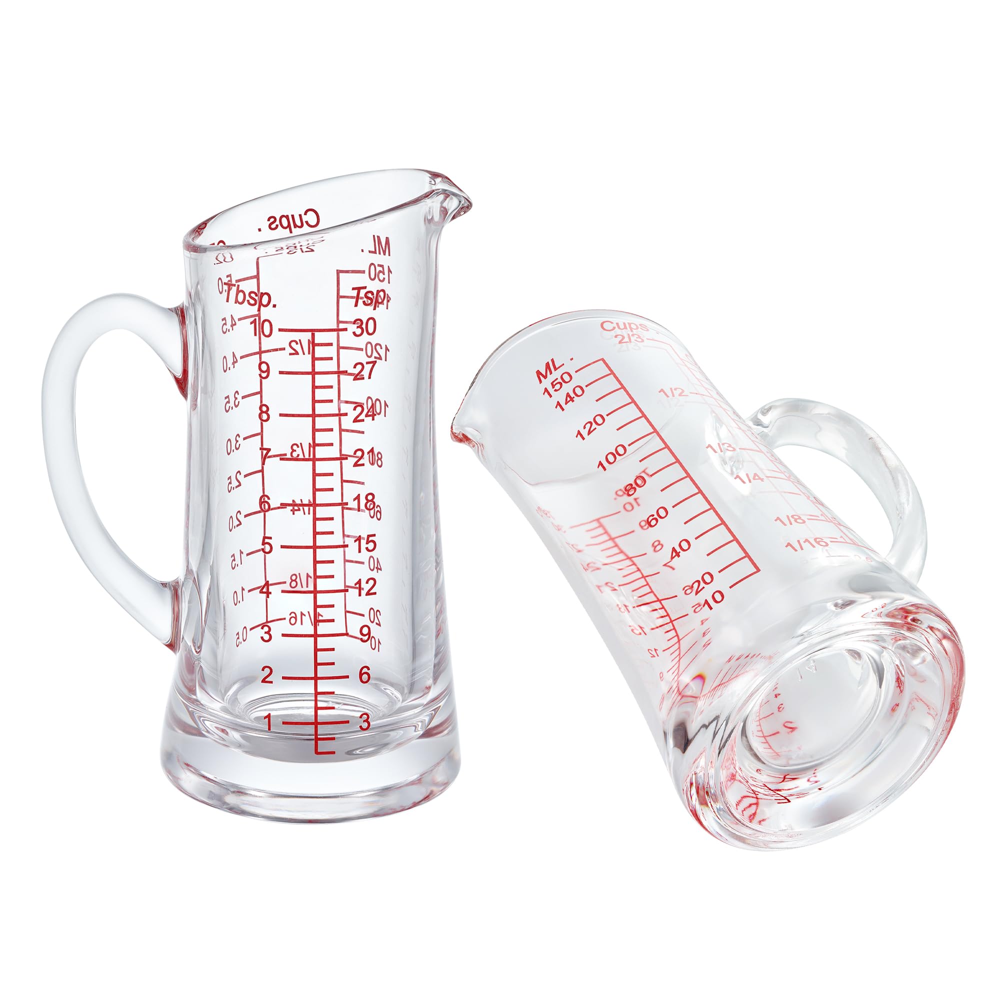 Ackers BORO3.3 vaso medidor con boquilla en V para verter sin goteos.