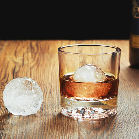 ACOOKEE bola de hielo fútbol con patrón detallado para cócteles