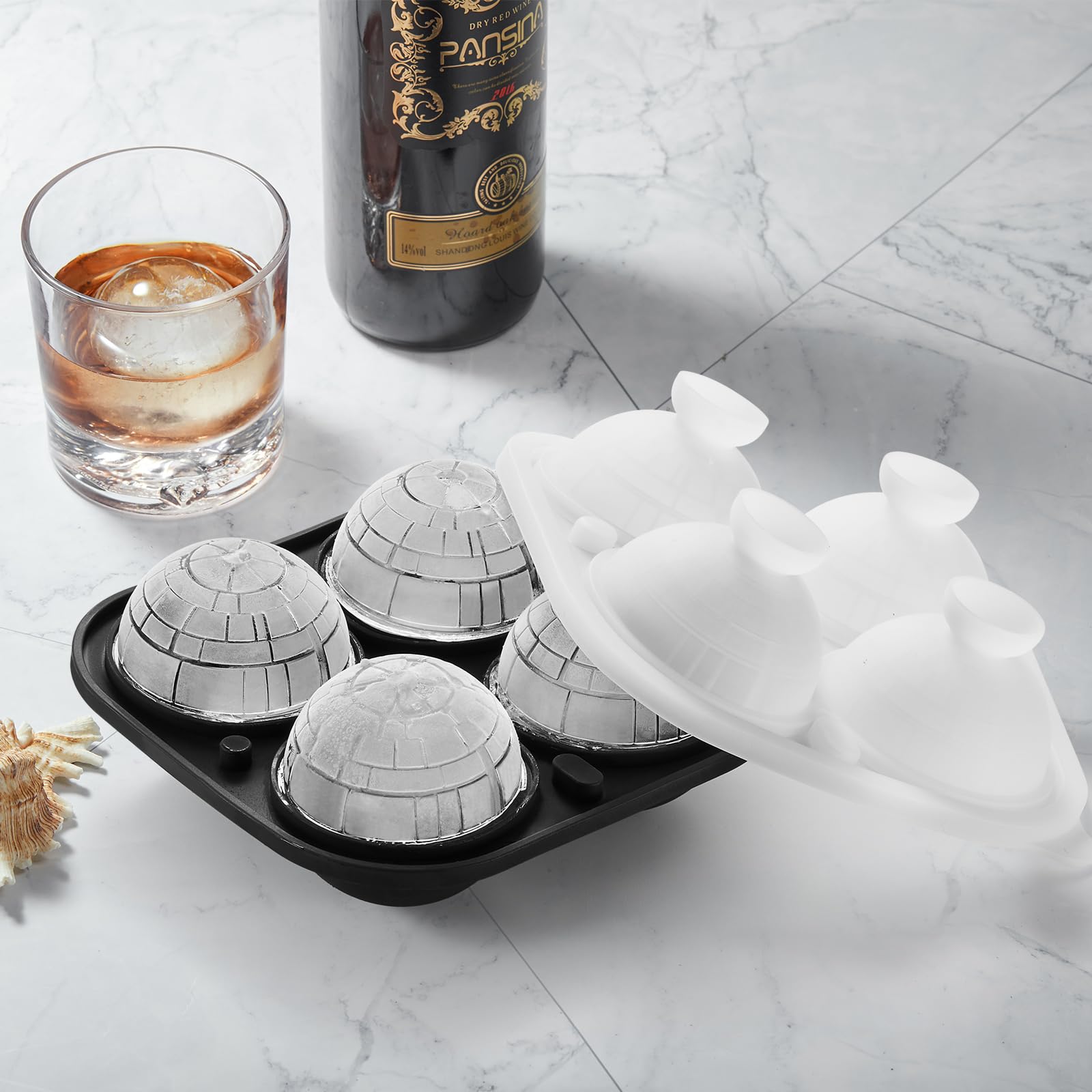 ACOOKEE bola de hielo grande para enfriar bebidas sin diluir rápidamente.