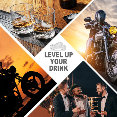 ACOOKEE moto de hielo grande para whisky y cócteles.