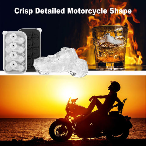 ACOOKEE molde de silicona moto 3D, desmolde fácil.