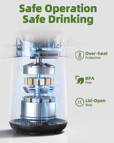 ACoqoos material BPA libre garantiza bebidas seguras