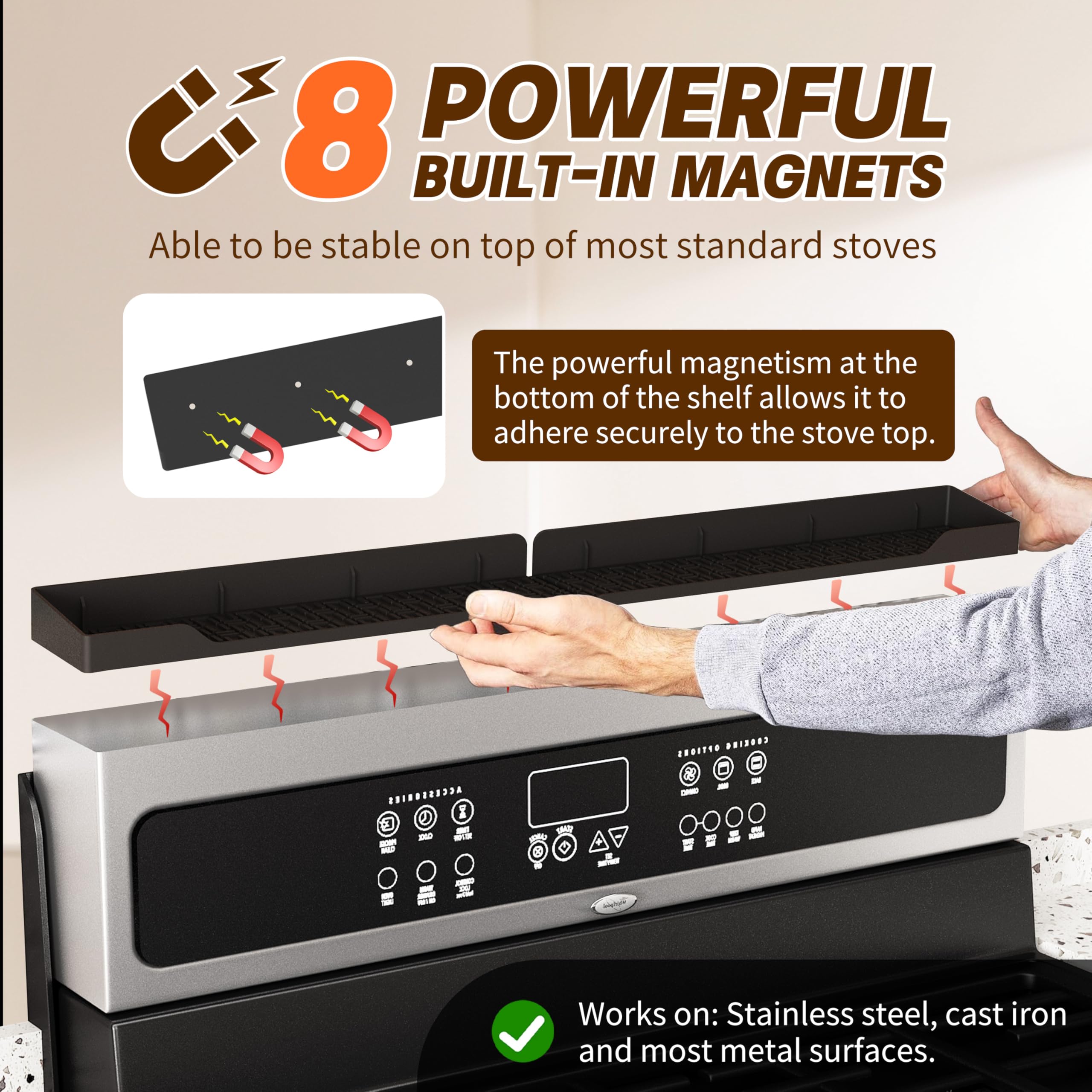 ACPulse organizador magnetico para condimentos, mantiene frascos al alcance.