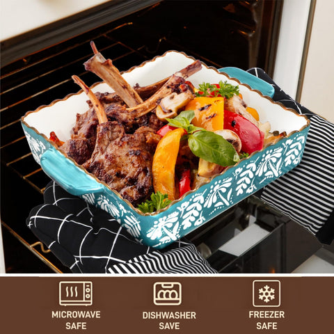 Bandeja Acshio apta para lavavajillas y horno, cerámica resistente.