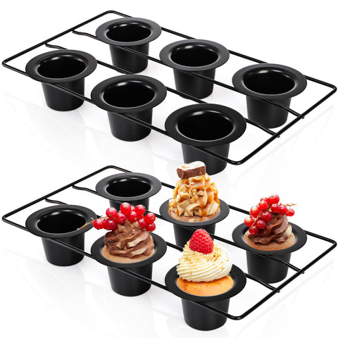 Acshio moldes para magdalenas con 12 cupos, cocción uniforme.