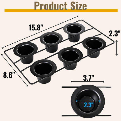 Acshio pan antiadherente de 6 cupos facilita desmoldado.