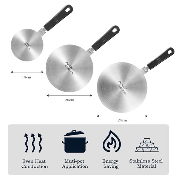 ACTIV CUISINE mango desmontable para almacenamiento cómodo.