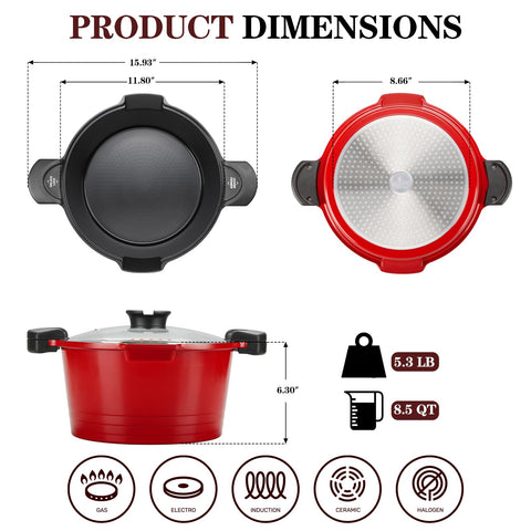 Sistema de filtrado de doble tamaño de ACTIV CUISINE para escurrir con precisión.