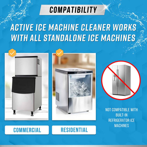 ACTIVE tabletas para hielo cristal claro, resultados consistentes.