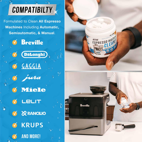 ACTIVE kit de mantenimiento esencial para espresso, mantiene el equipo en buen estado.