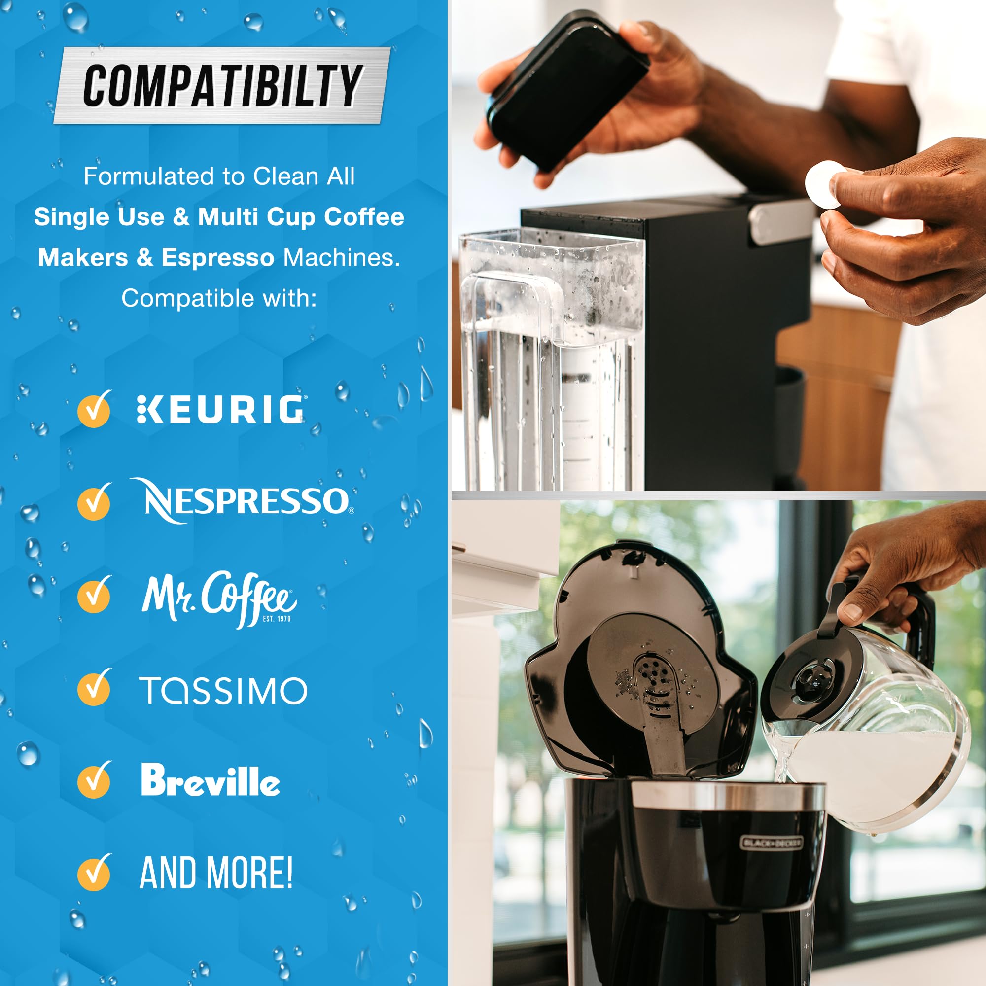 ACTIVE tableta descalcificante para cafetera, contenido del paquete práctico para el año.
