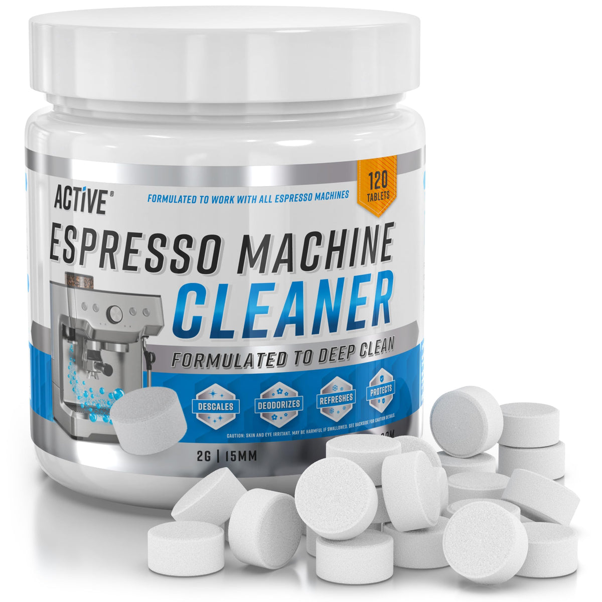 ACTIVE tableta de limpieza para espresso, 120 unidades, ayuda a mantener el sabor y la crema.