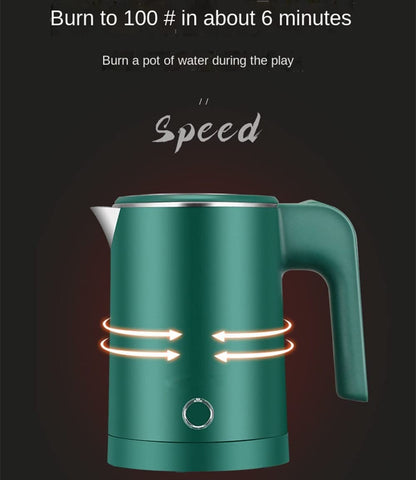 Acvansm tetera eléctrica 0,6 L, diseño de doble pared, tacto más fresco