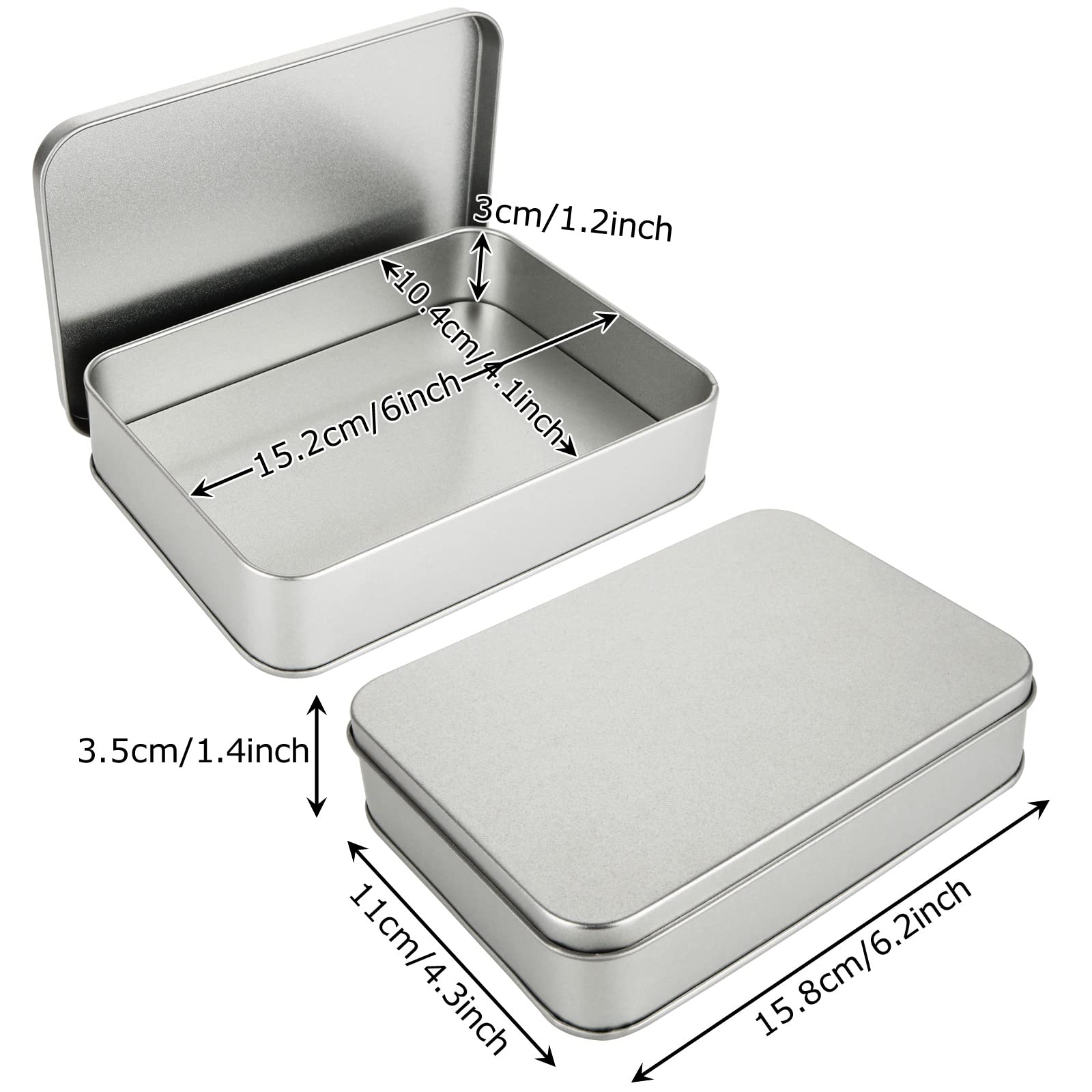 ACXFOND set de 8 latas plateadas con tapas para ordenar dulces