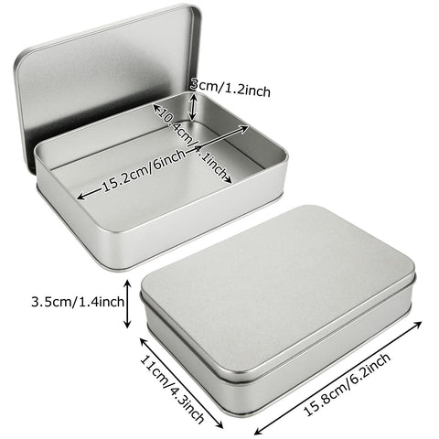 ACXFOND set de 8 latas plateadas con tapas para ordenar dulces