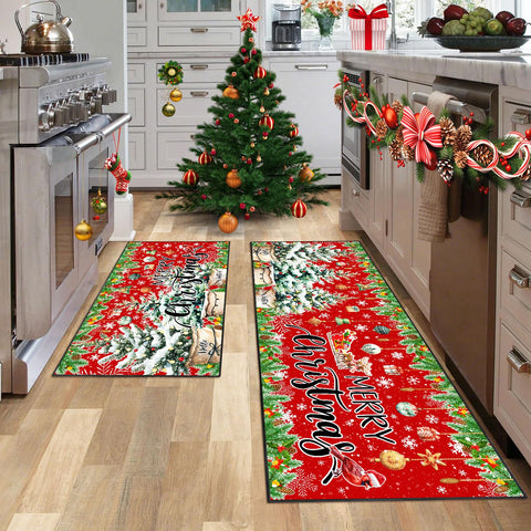 ACZHHZC alfombra cocina Santa Claus; añade calidez y absorbe derrames.
