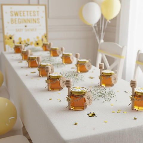 Adabocute frascos miel mini con pegatinas para personalizar tapas