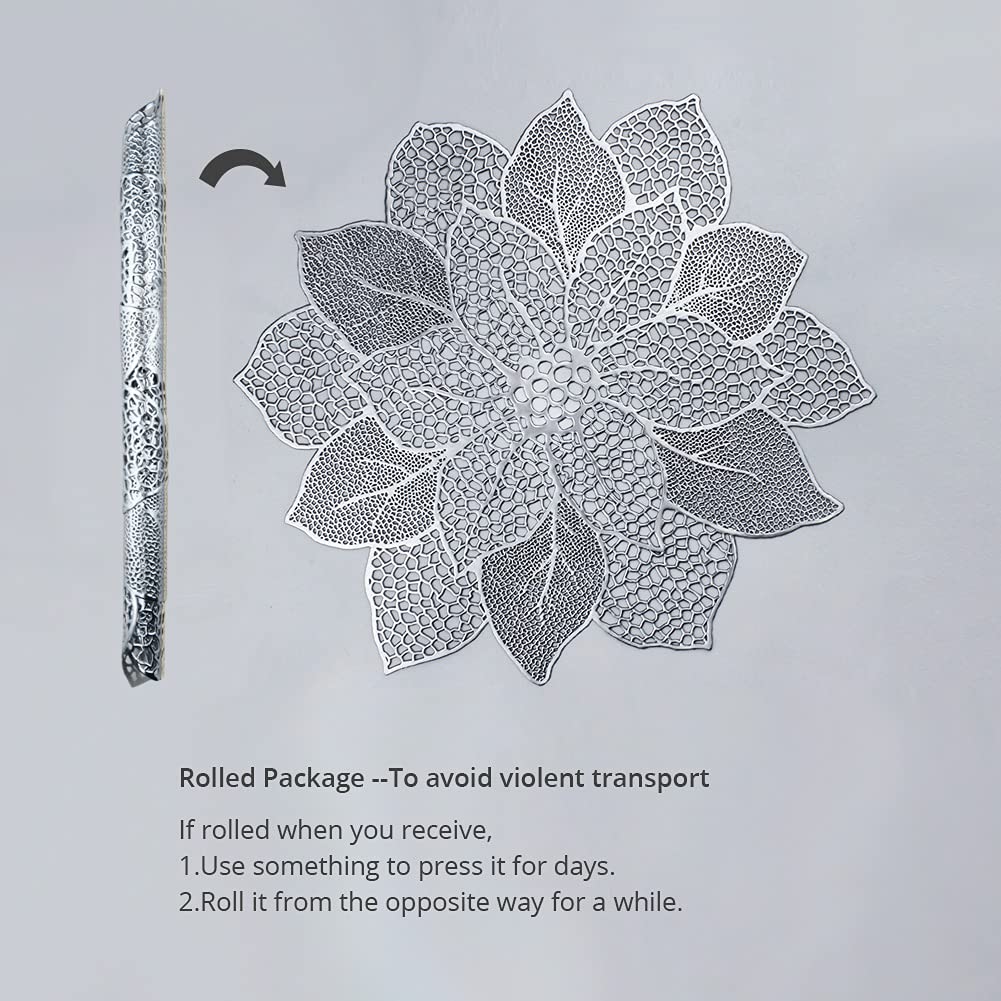 Mantel AdasBridal hibisco tallado, diseño moderno para comidas en casa.