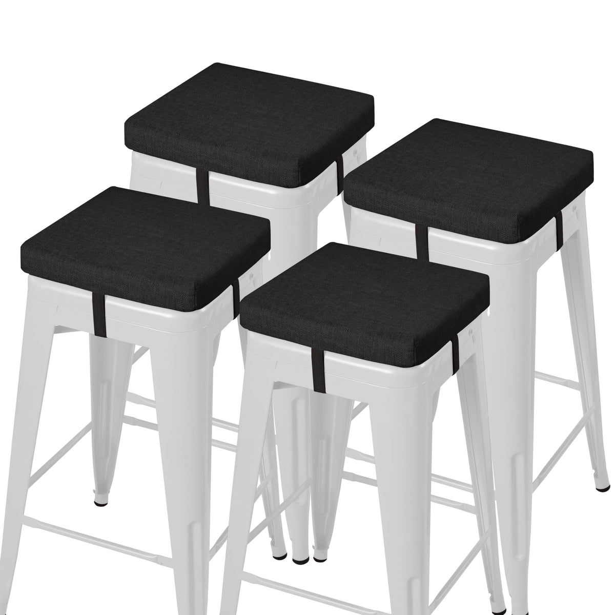 Cojines AddGrace con base antideslizante de silicona para taburete, mantienen el asiento firme.