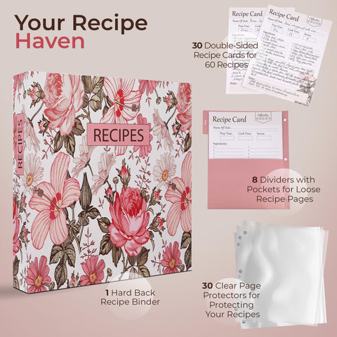 Addimay tarjetas de recetas 8x10 con micas plásticas para notas durante la cocina