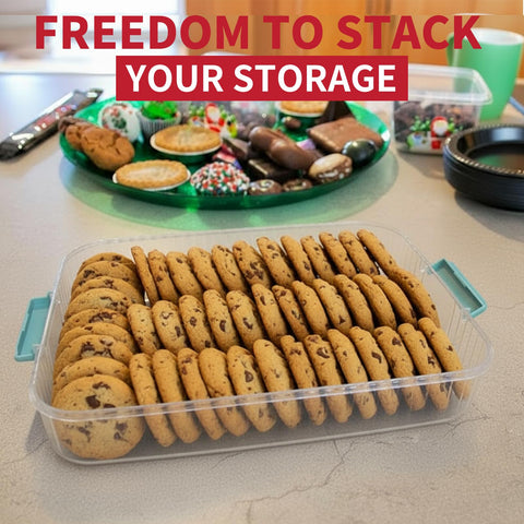 ADECTA cuerpo transparente facilita ver galletas y postres sin abrir