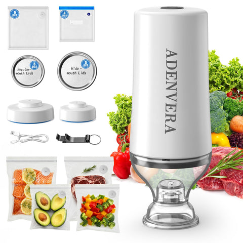 ADENVERA sellador vacío compacto para conservar frescura de alimentos en casa