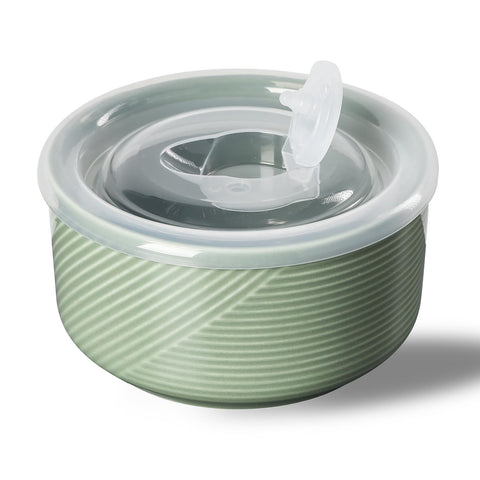 Adewnest tazón cerámico con tapa de 20 oz, ideal para sobras y recalentado