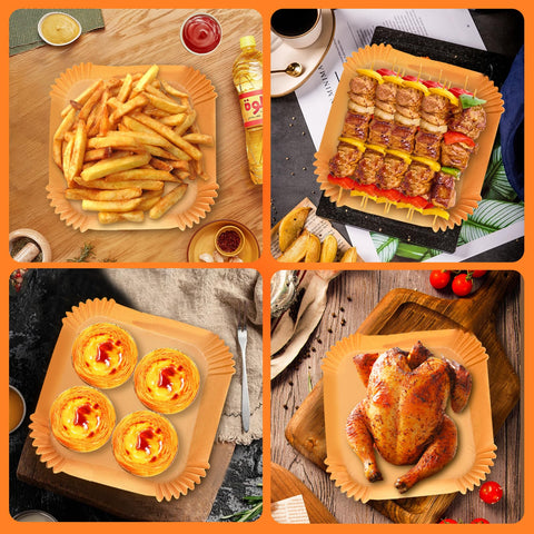 Adhjito pack de 200 forros air fryer, listo para cocinar sin ensuciar
