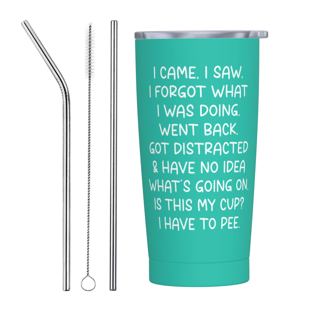 Adimidy vaso térmico 20 oz con tapa y pajilla, ideal para viajes y café caliente.