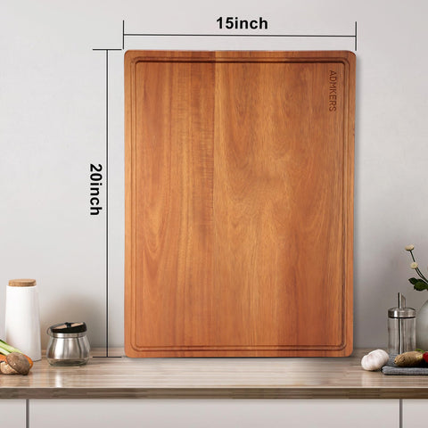 Tabla ADMKERS de acacia, resistencia duradera para uso diario en la cocina.