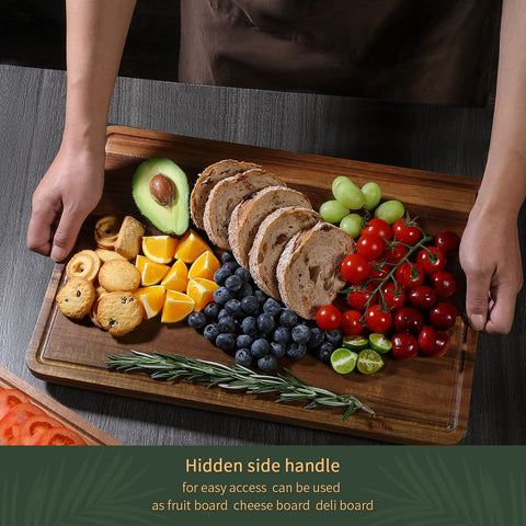 ADMKERS tabla-corte-madera-12x10-vegetales: tamaño ideal para verduras diarias