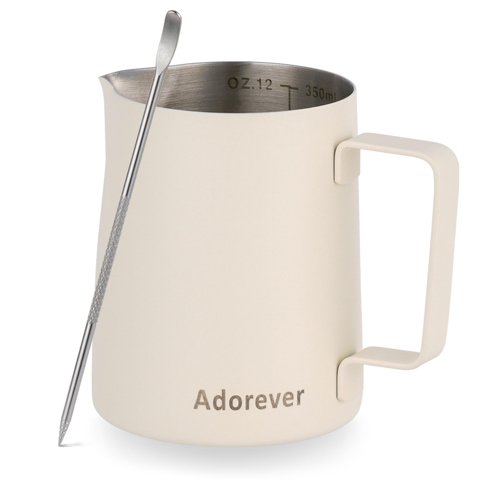 Adorever jarra espumadora de leche 350ml para capuchinos y espresso