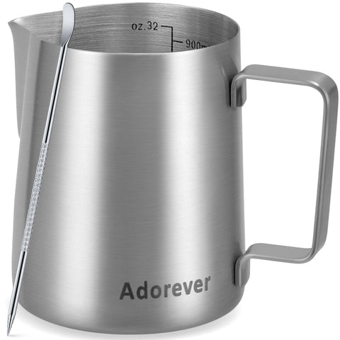 Adorever jarra espumadora leche 32oz lista para espumar en casa
