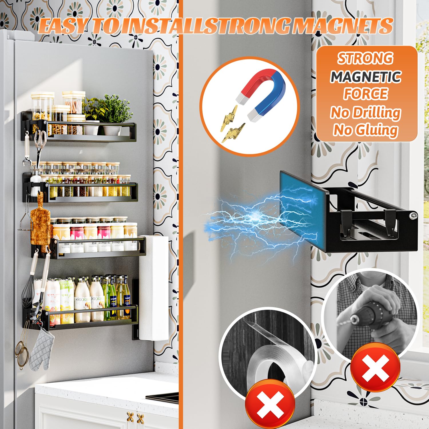 adoymirom organizador para refrigerador, mantiene conservas y botellas al alcance.