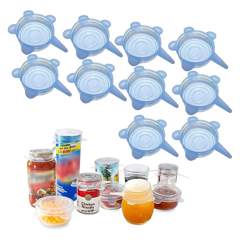 Tapas herméticas de silicona Adpartner para latas, conservan la frescura.