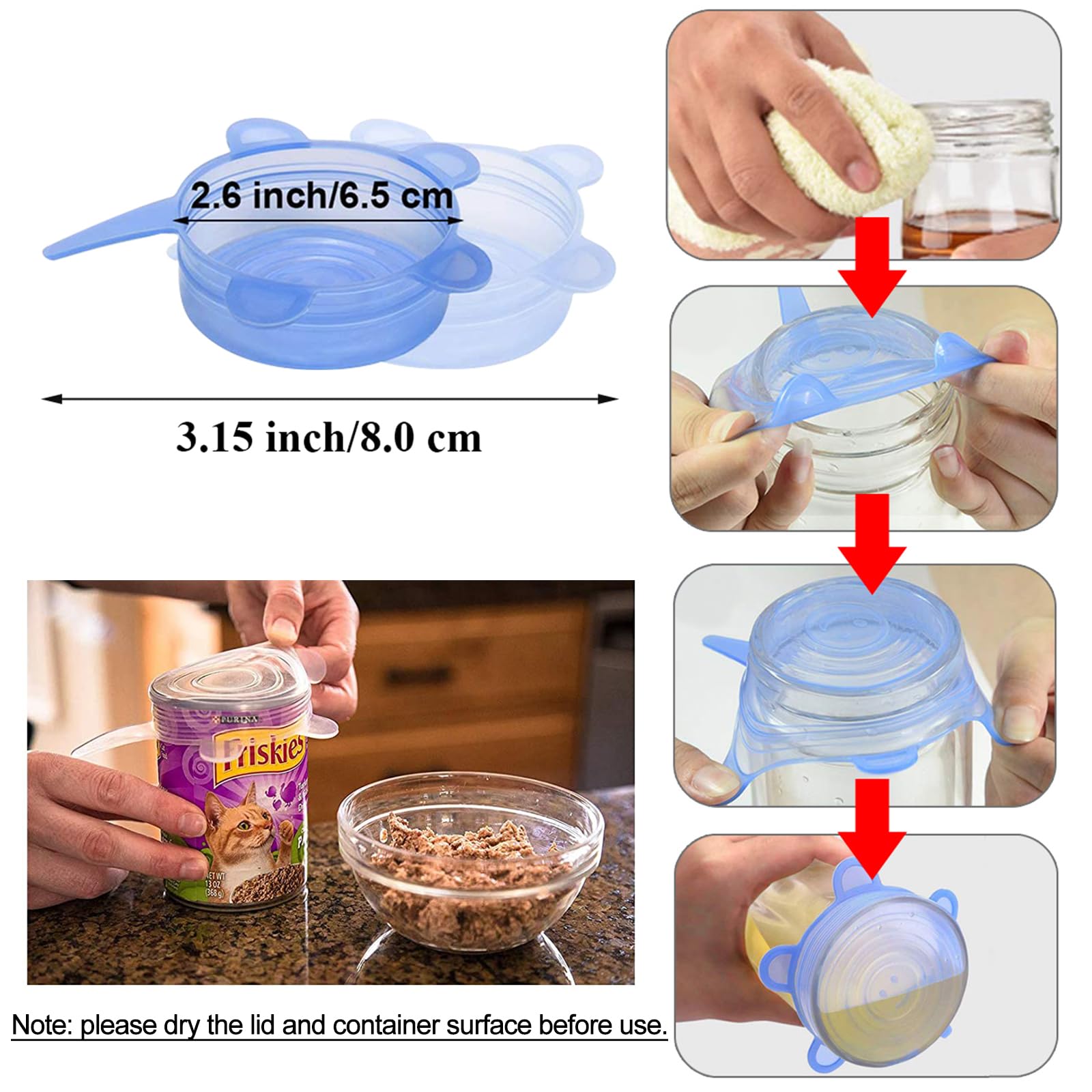 Adpartner tapas aptas para microondas y lavavajillas, limpieza rápida.