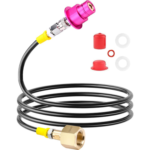 ADTIO adaptador CO2 con manguera 60in para conexiones rápidas en tu soda maker.
