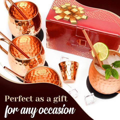 Advanced Mixology Mule Science: posavasos de cobre para proteger superficies.