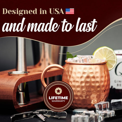 Advanced Mixology Mule Science: vaso medidor de cobre para medir tragos con precisión.
