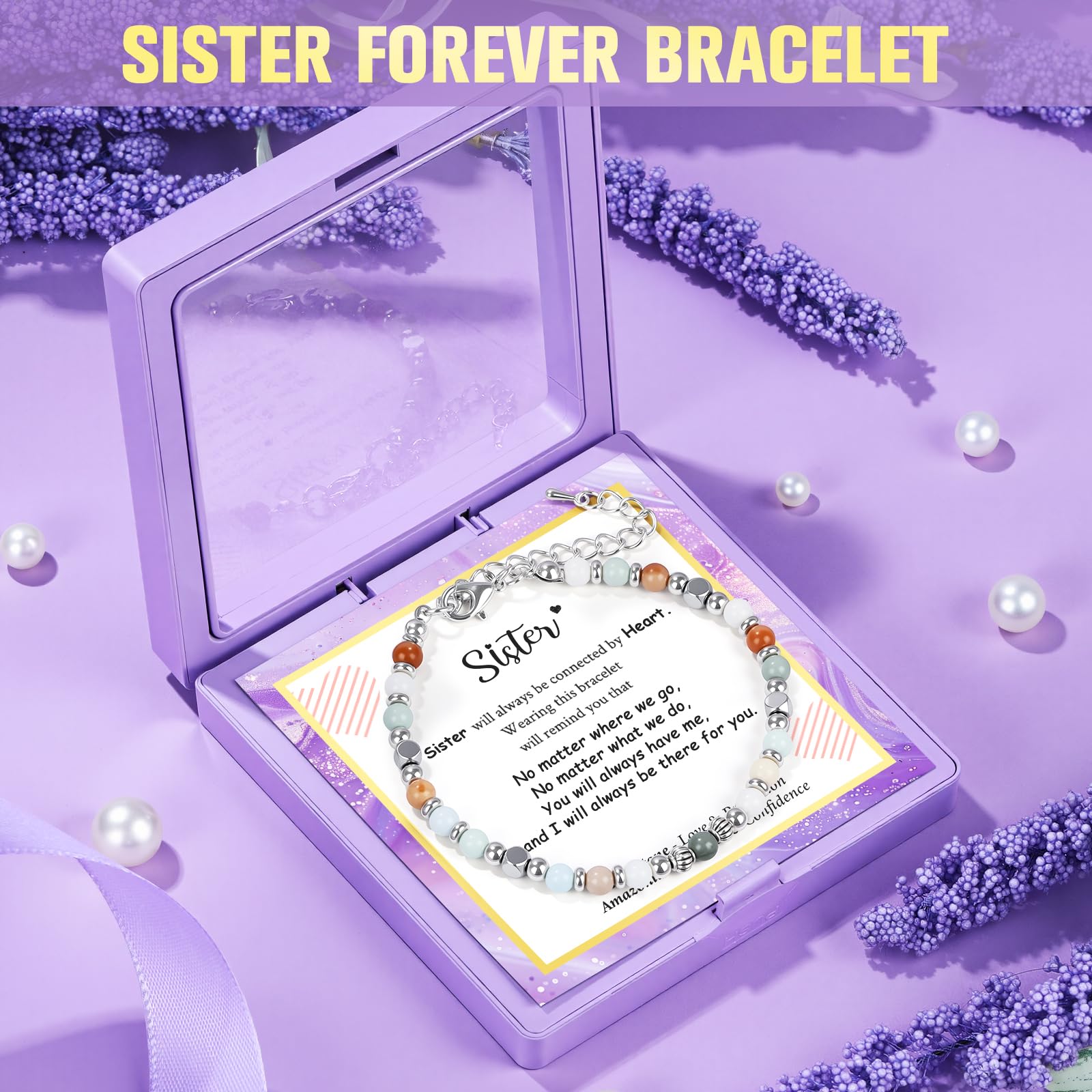 Pulsera Adwaita de acero y piedras naturales, símbolo de lazos hermanales