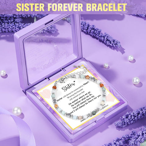 Pulsera Adwaita de acero y piedras naturales, símbolo de lazos hermanales