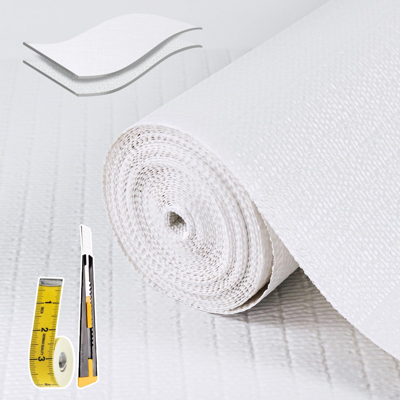Adwann forro estante cocina blanco: protege superficies sin adhesivos y facilita la limpieza