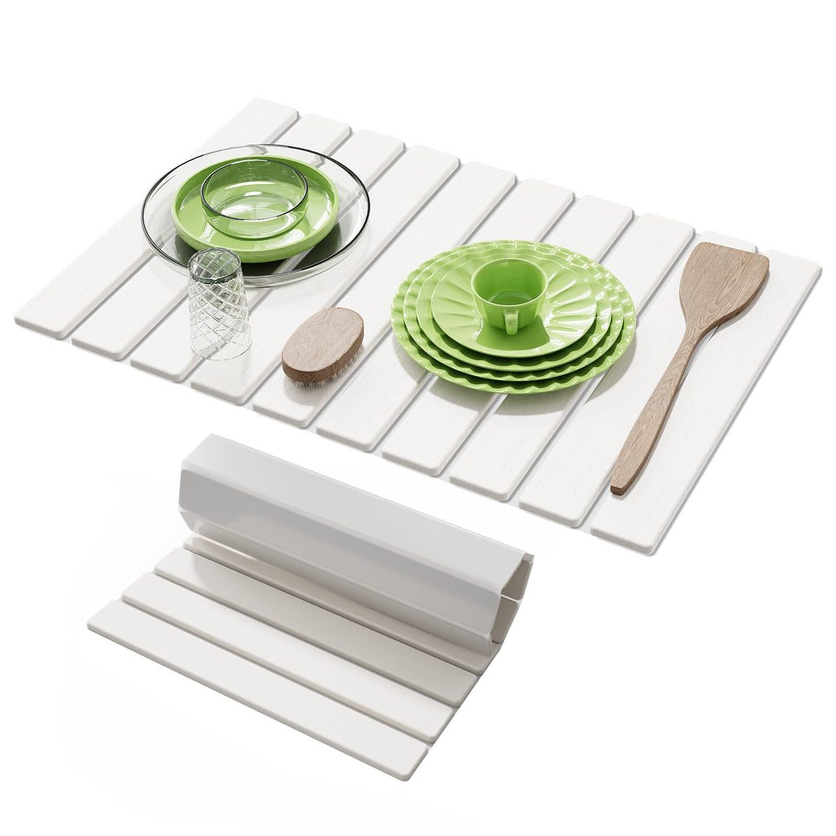 AEFLM placa seca de piedra blanca, absorbe agua rápidamente para platos.