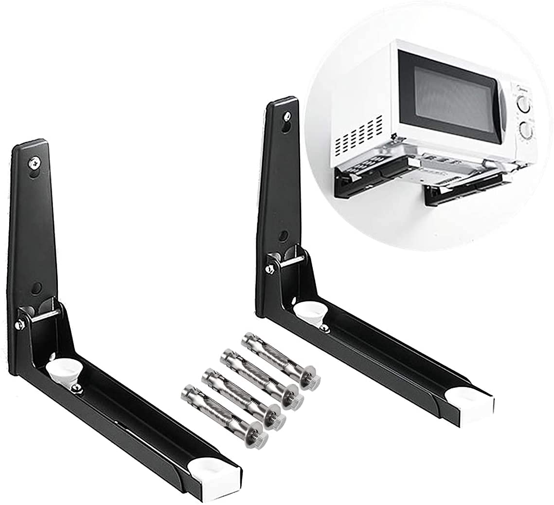 Aebor soporte microondas 304 en pared ofrece estabilidad y acceso cómodo.