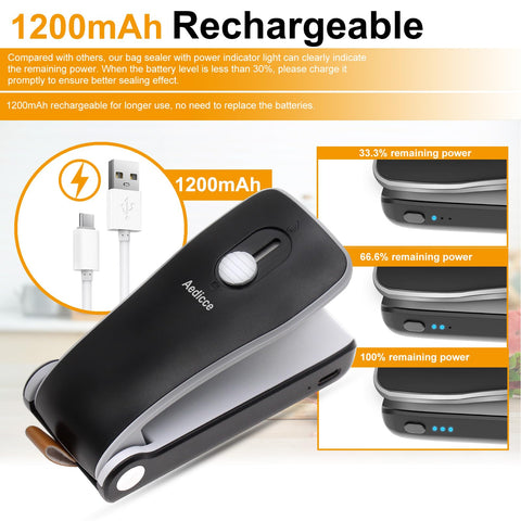 Aedicce mini sellador 2 en 1 con corte y sellado para bolsas.