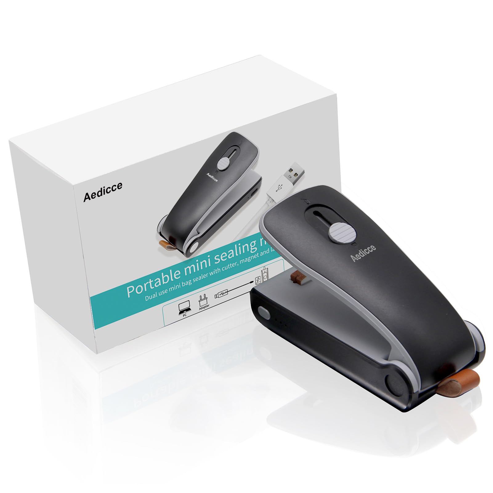 Aedicce mini sellador con batería integrada de 1200 mAh.