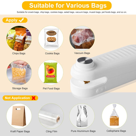 Aedicce sellador con corte invisible facilita abrir bolsas sin desgarros