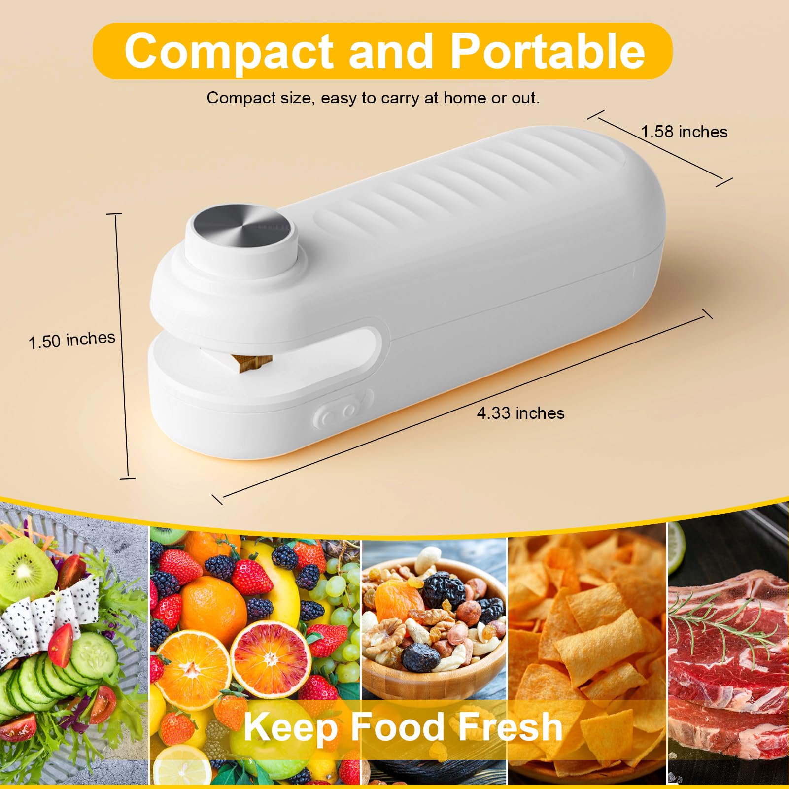 Aedicce sellador compacto ideal para llevar y sellar bolsas al instante