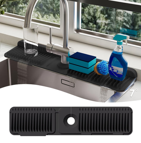 AEFLM tapete de silicona para grifo en la cocina, protección y secado rápidos