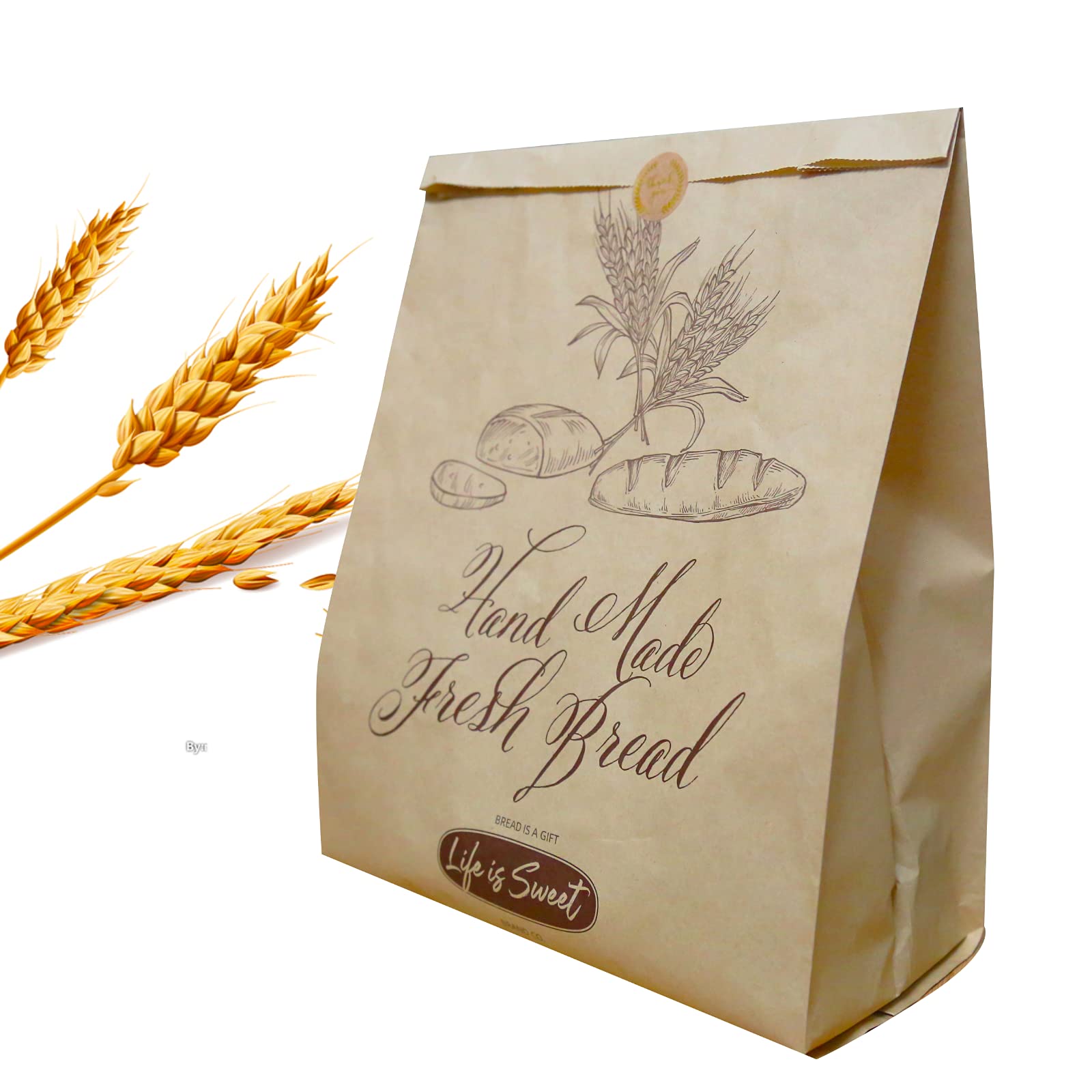 AeKahtay bolsas de pan kraft grandes para hornear y conservar fresco